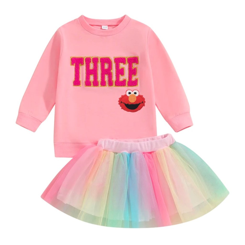 Elmo Dress Elmo Outfit Third Birthday Sesame Street Elmo Sweater Skirt